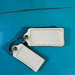 Coach White Leather Hang Tags